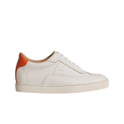 Hermes Quicker Sneakers Calfskin & Blanc Orange
