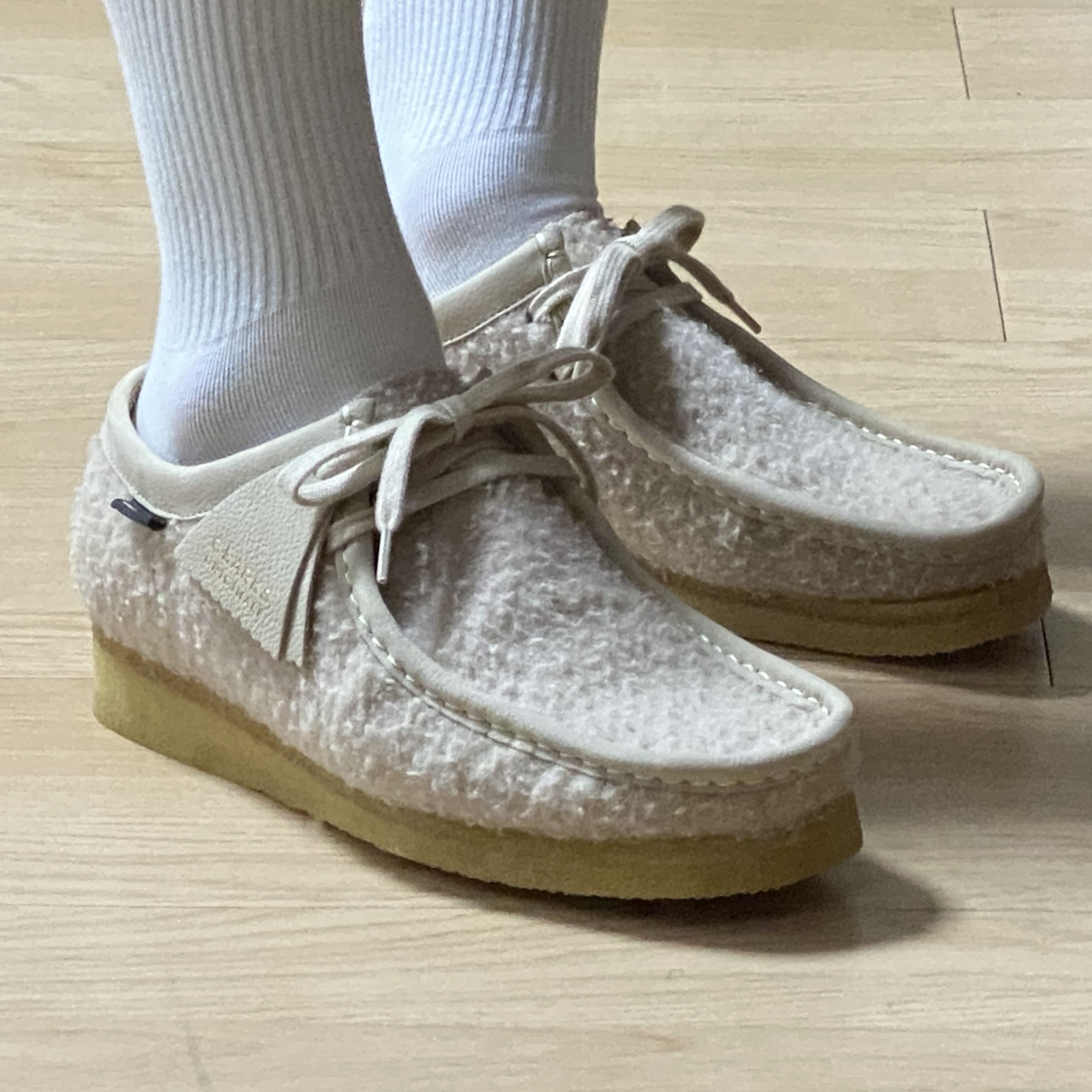 Clarks x Aime Leon Dore Wallabee Casentino Wool Beige 착용 스타일