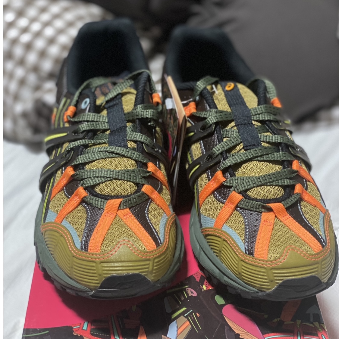 Asics x Andersson Bell Gel-Sonoma 15-50 Olive Oil Dark Brown 착용 스타일 - 2
