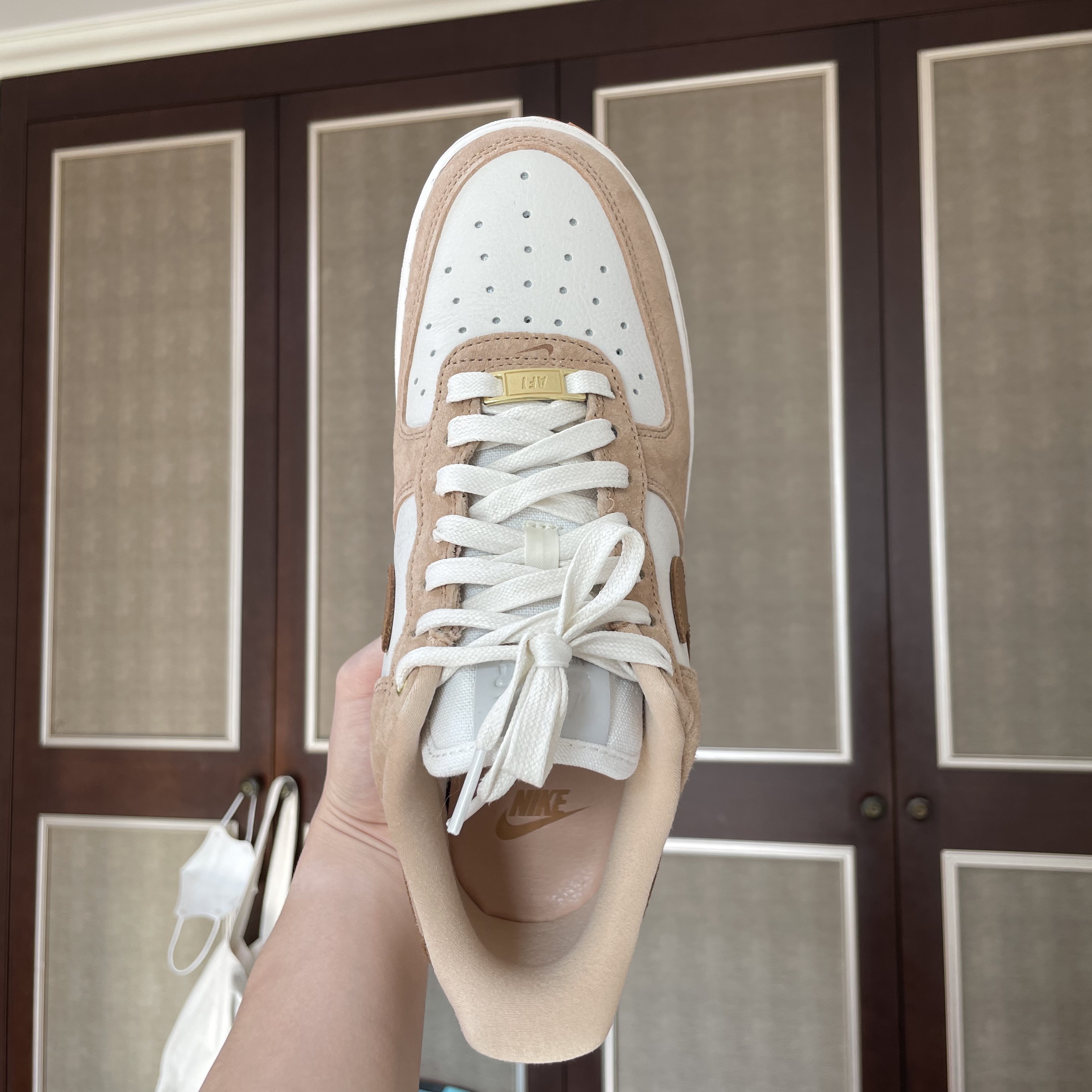 (W) Nike Air Force 1 LXX Flax 착용 스타일 - 3
