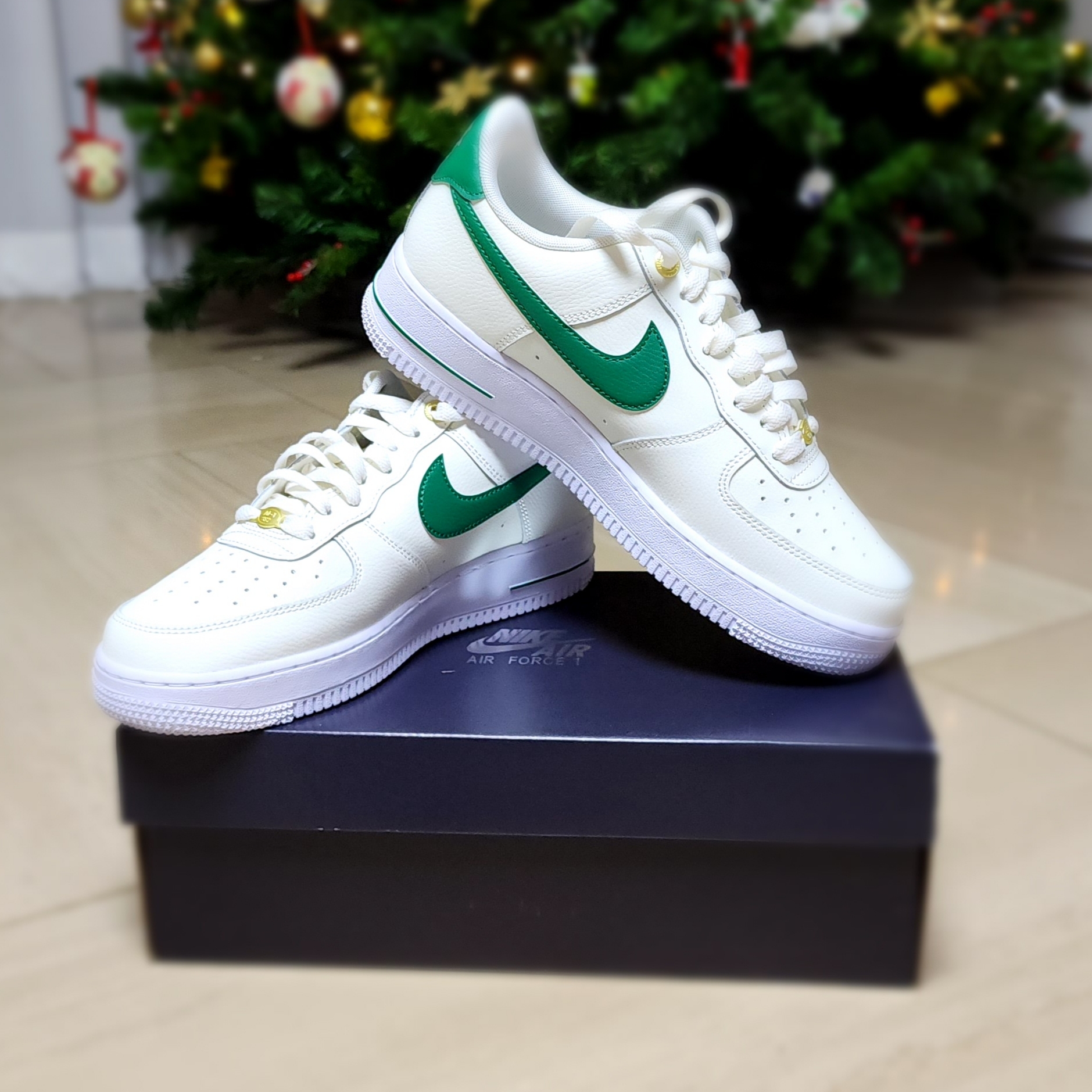 Nike Air Force 1 '07 LV8 40th Anniversary Join Forces Sail Malachite 착용 스타일 - 3