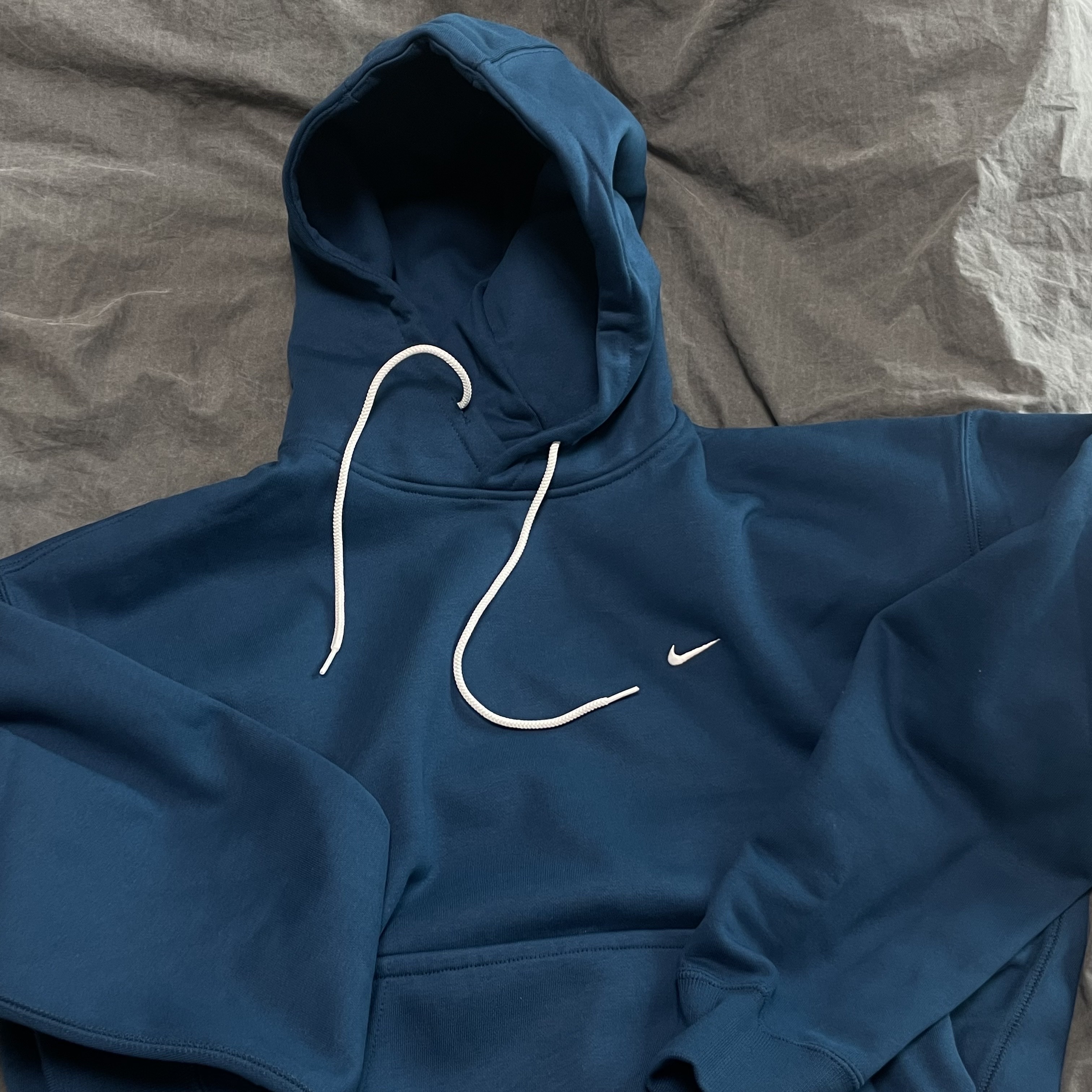 Nike NRG Solo Swoosh Fleece Hoodie Valerian Blue - Asia 착용 스타일 - 2
