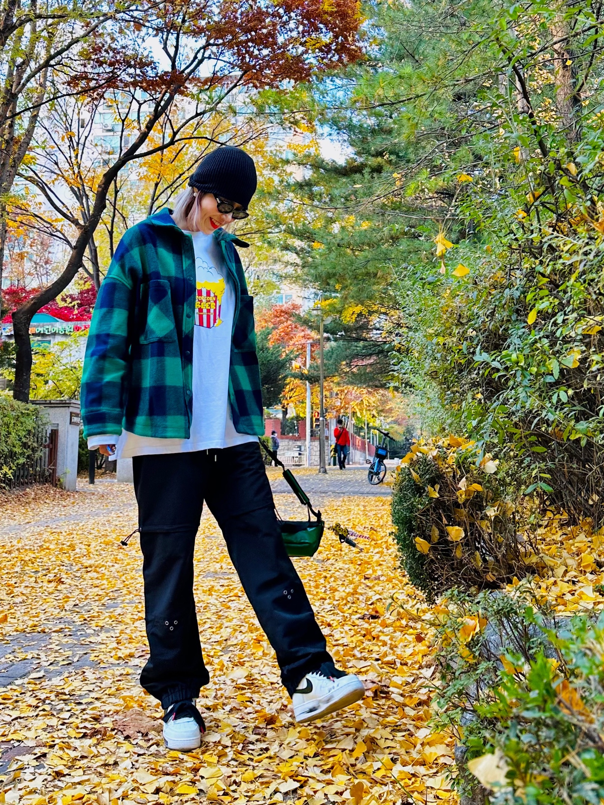 Nike x Peaceminusone Air Force 1 Low Para-Noise 2.0 착용 스타일 - 4