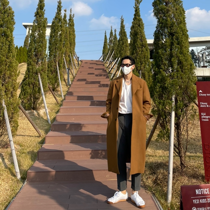 Puma x Maison Kitsune Roma White 착용 스타일