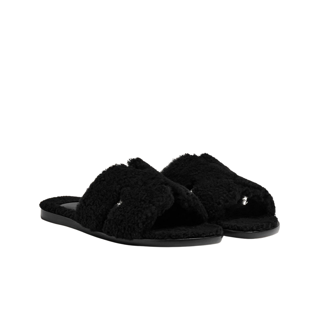 에르메스 이즈미르 샌들 울스킨 & 누아(Hermes Izmir Sandal Woolskin & Noir) - 2