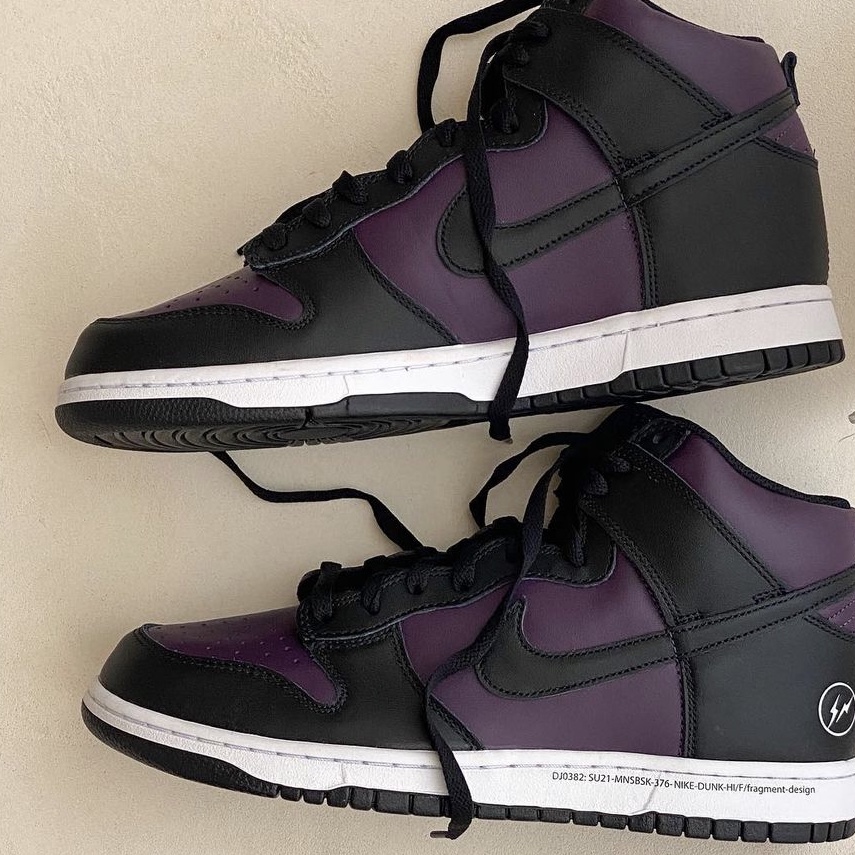 Nike x Fragment Dunk High Black 착용 스타일
