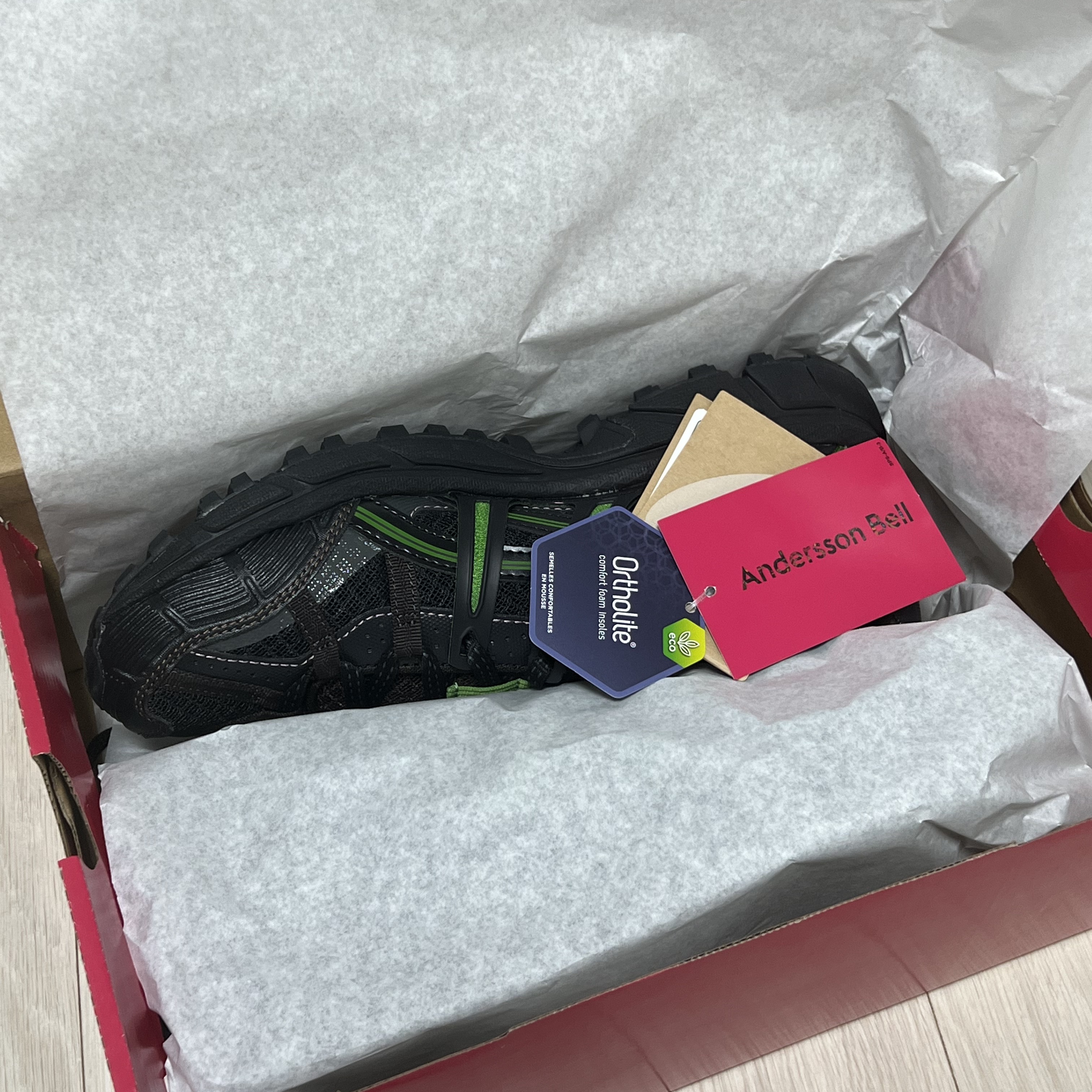Asics x Andersson Bell Gel-Sonoma 15-50 Black Green 착용 스타일 - 2