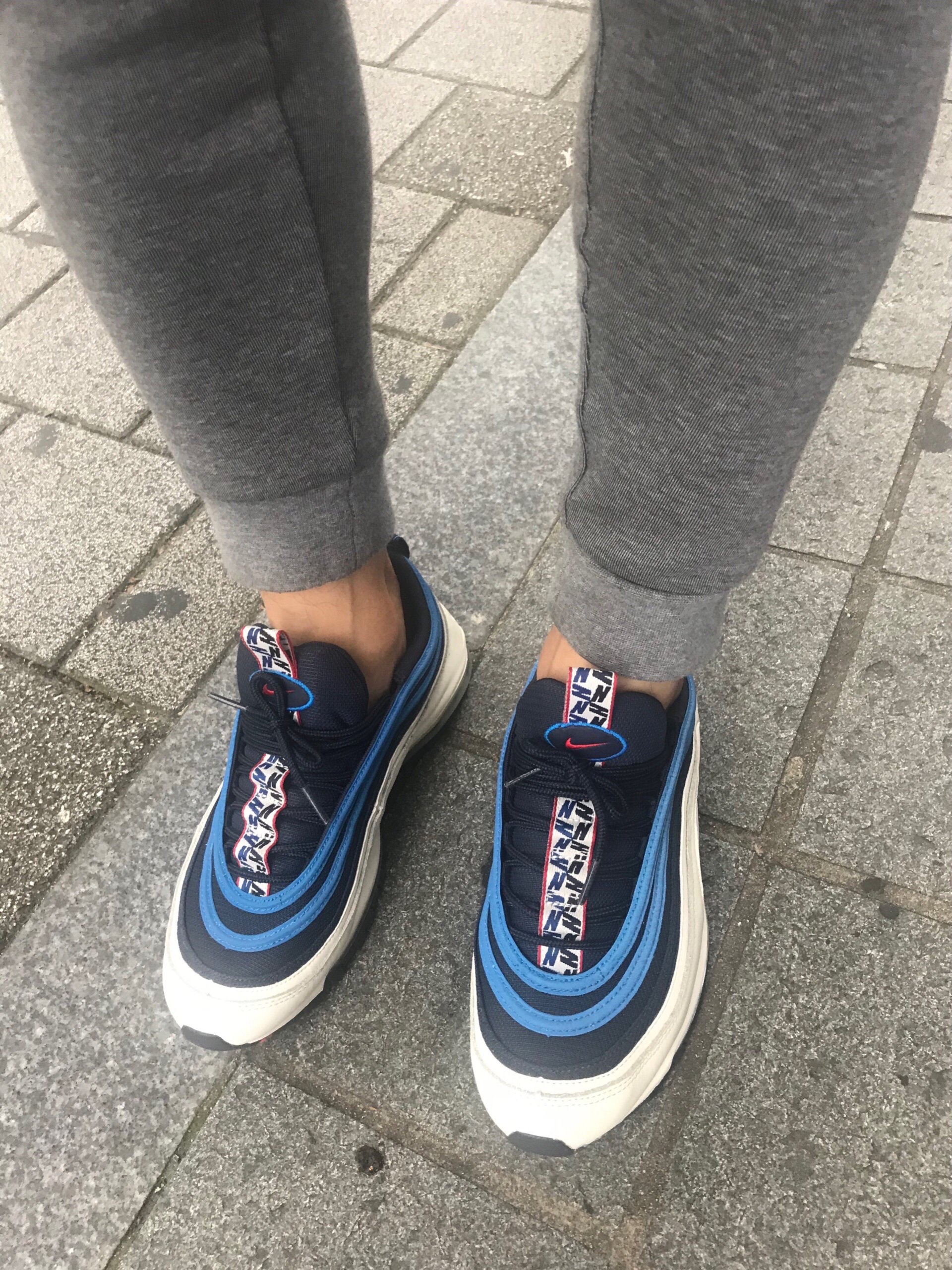 Nike Air Max 97 Pull Tab Obsidian White 착용 스타일