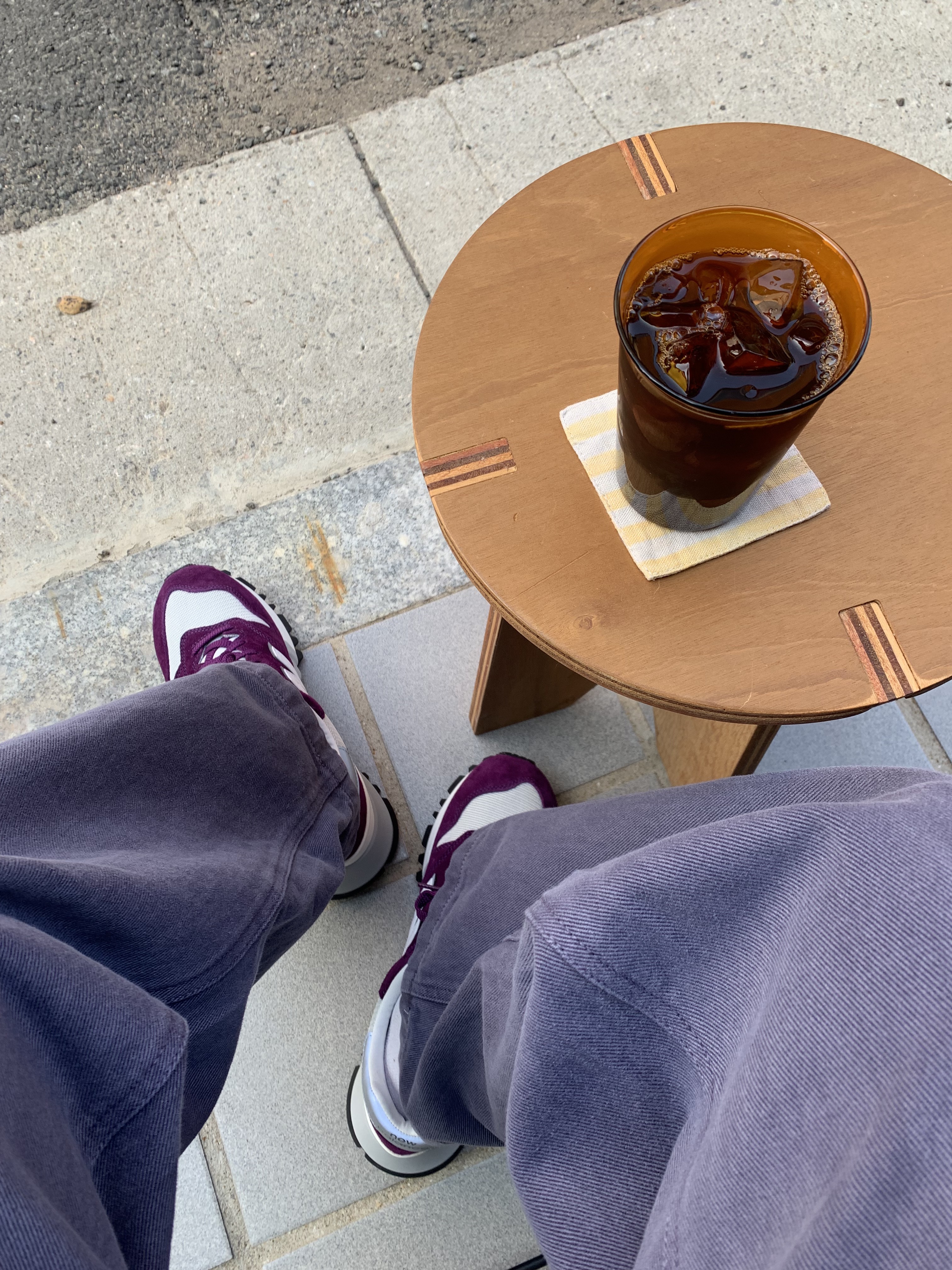 New Balance R_C 1300 Purple 착용 스타일 - 3