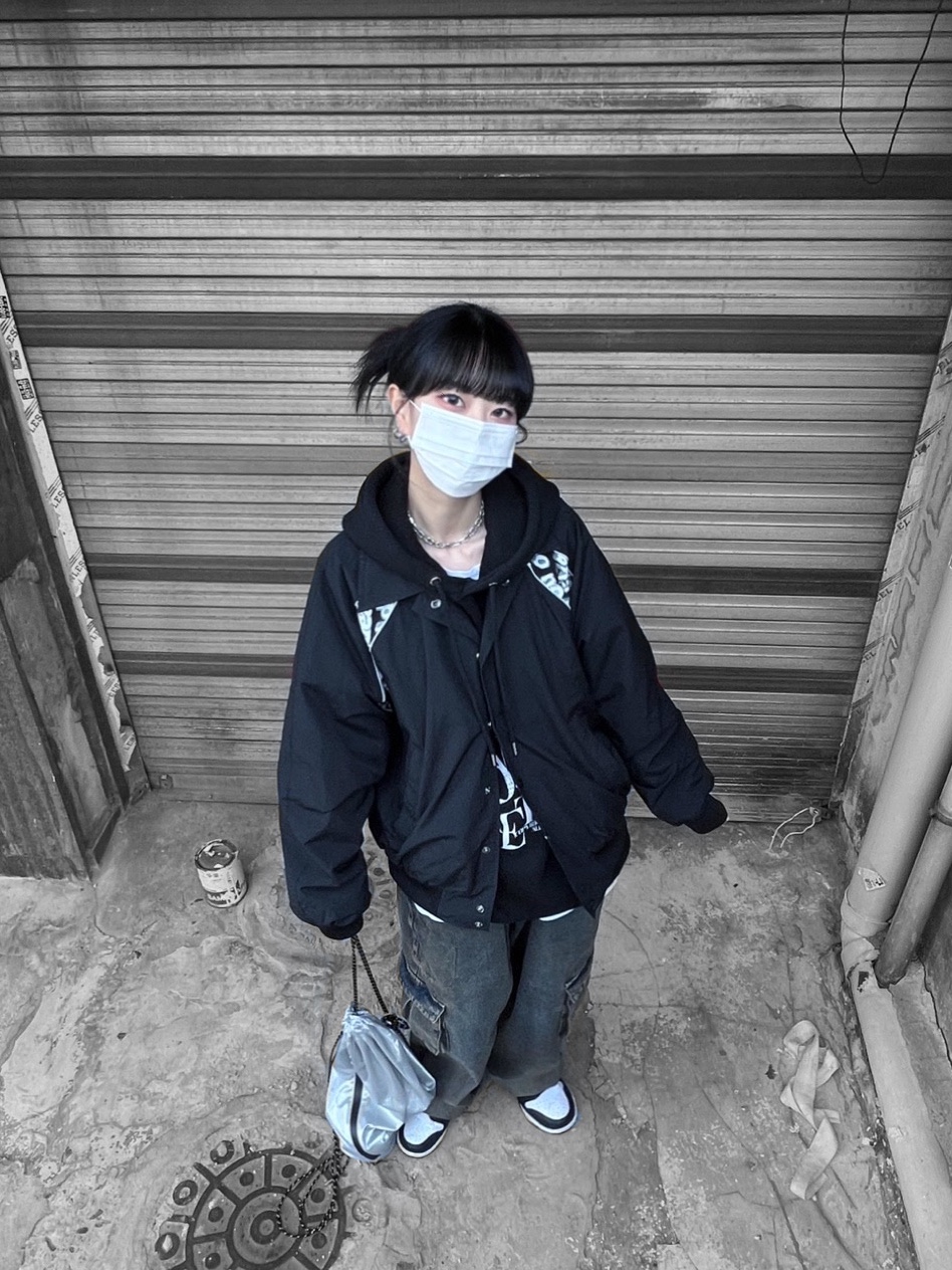 (W) Nike Dunk High Black and White 착용 스타일 - 3