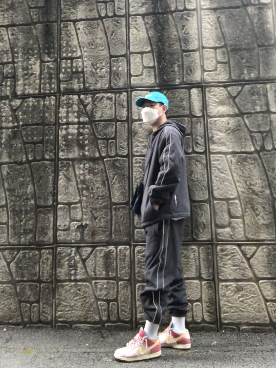 Supreme Washed Chino Twill Camp Cap Teal - 22SS, Palace Bag Jacket Navy - 21FW 착용 스타일