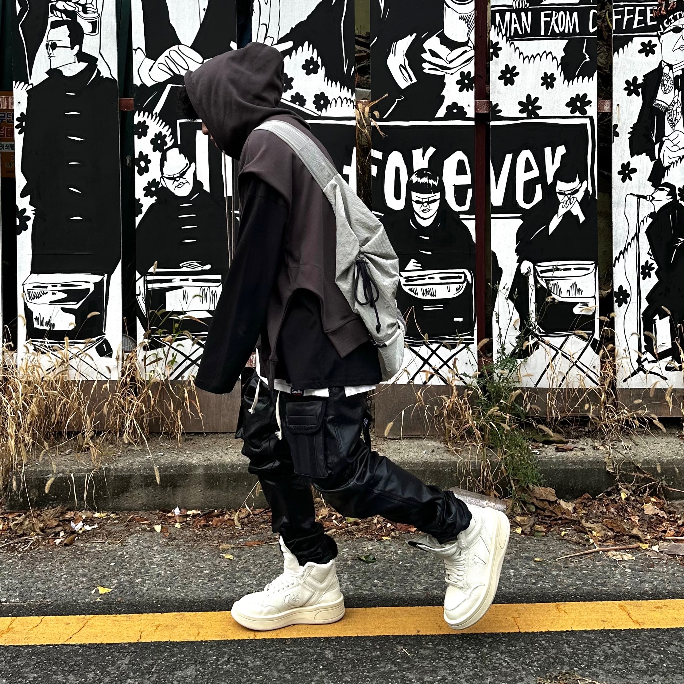 Converse x Drkshdw Turbowpn Egret 착용 스타일 - 1