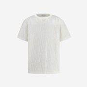 Dior Oblique Relaxed Fit T-Shirt Terry Cotton Jacquard Off White