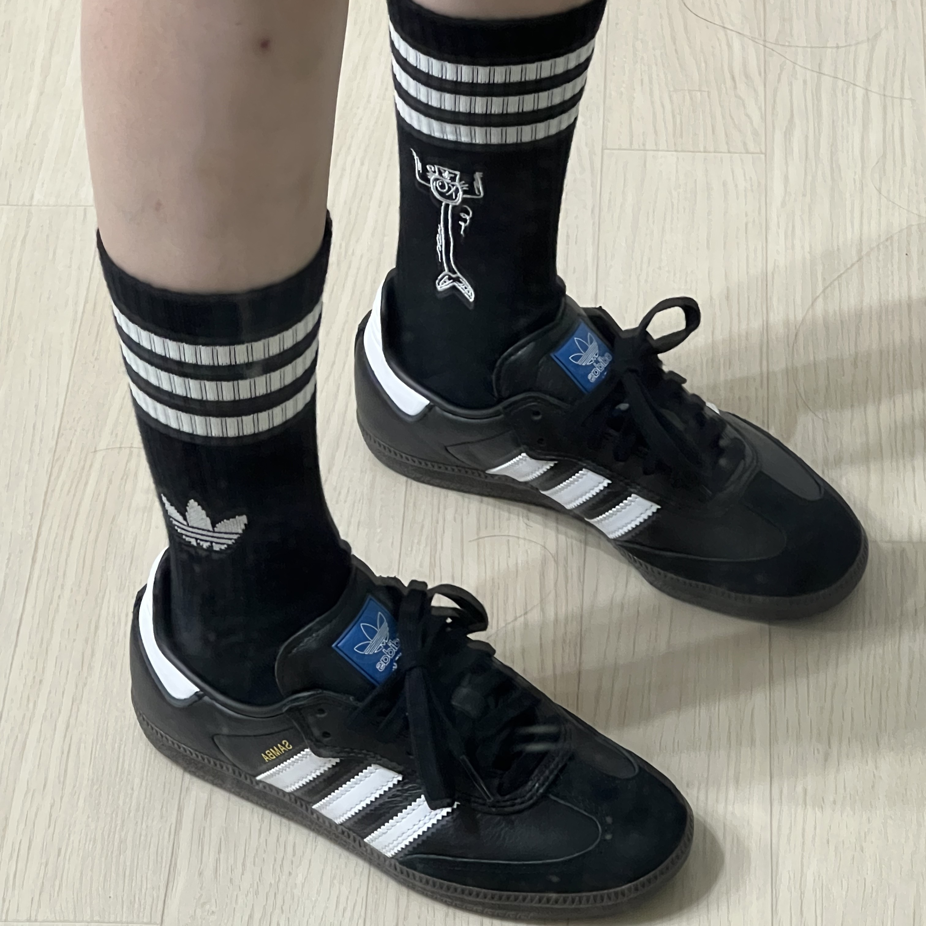 Adidas Samba ADV Black 착용 스타일