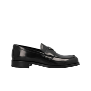 Prada Brushed Leather Loafers Black
