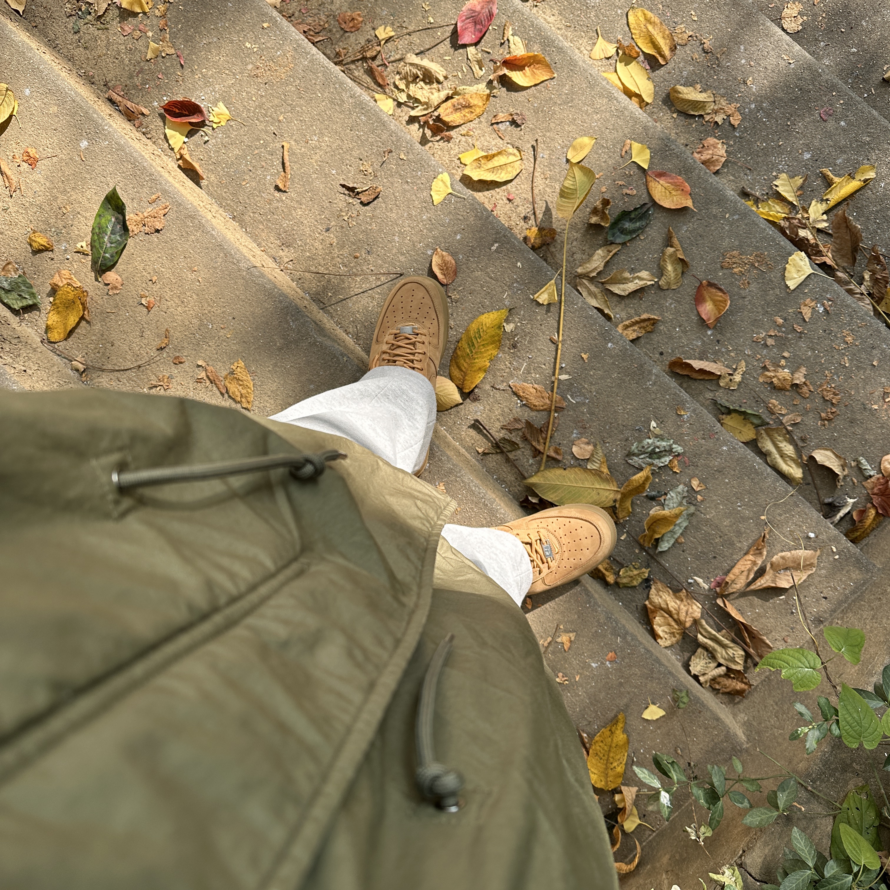 Nike x Supreme Air Force 1 Low Flax 착용 스타일 - 2