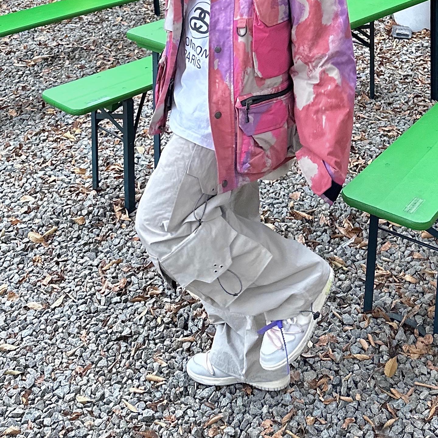 Supreme x The North Face Cargo Jacket Multi-Color - 20SS, Nike x Off-White Dunk Low The 50 - Lot 49 착용 스타일 - 3