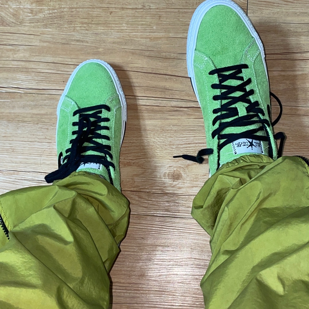 Converse x Stussy One Star Pro Ox 8 Ball Green 착용 스타일 - 2