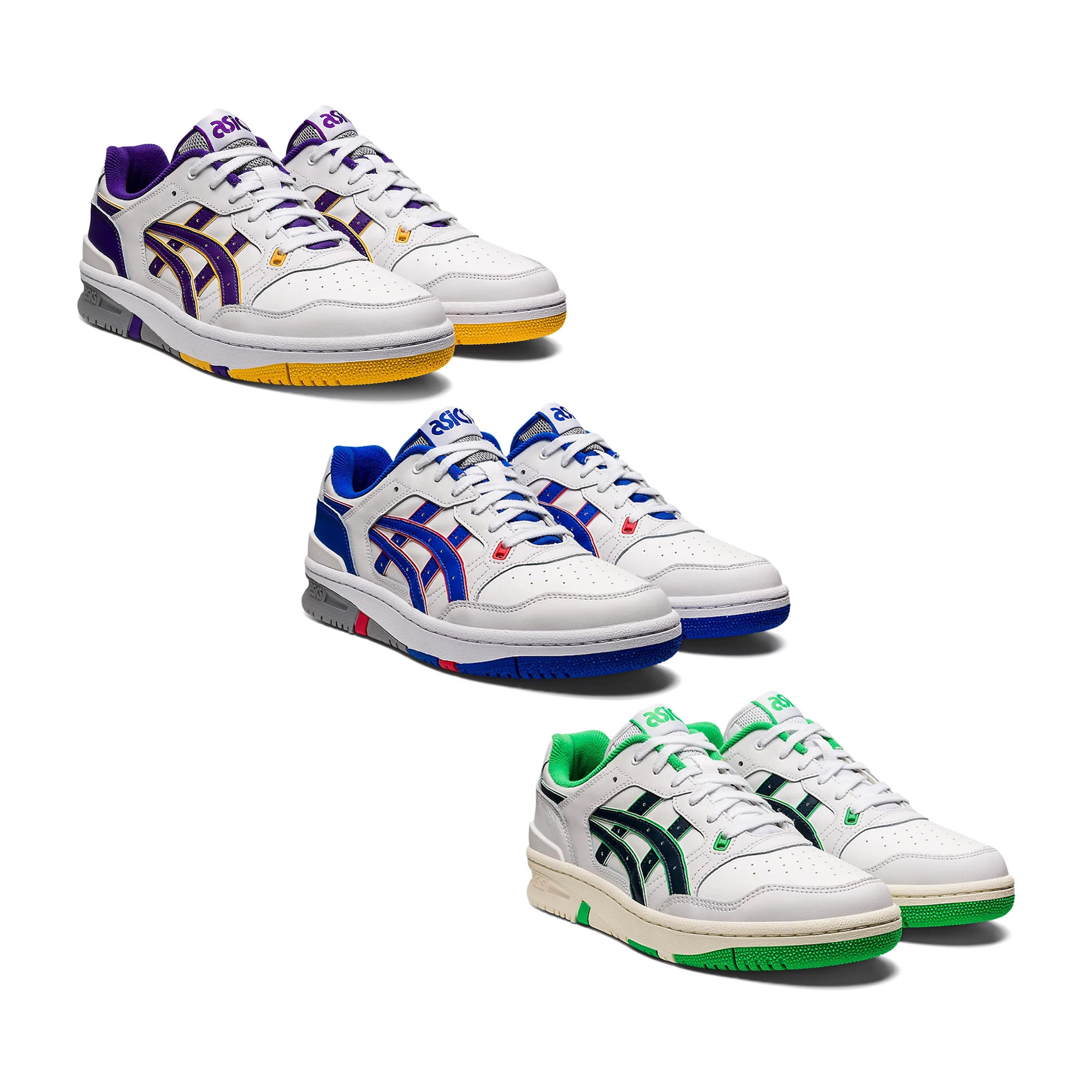 Asics EX89 White Gentry Purple, Asics EX89 White French Blue 착용 스타일 - 3