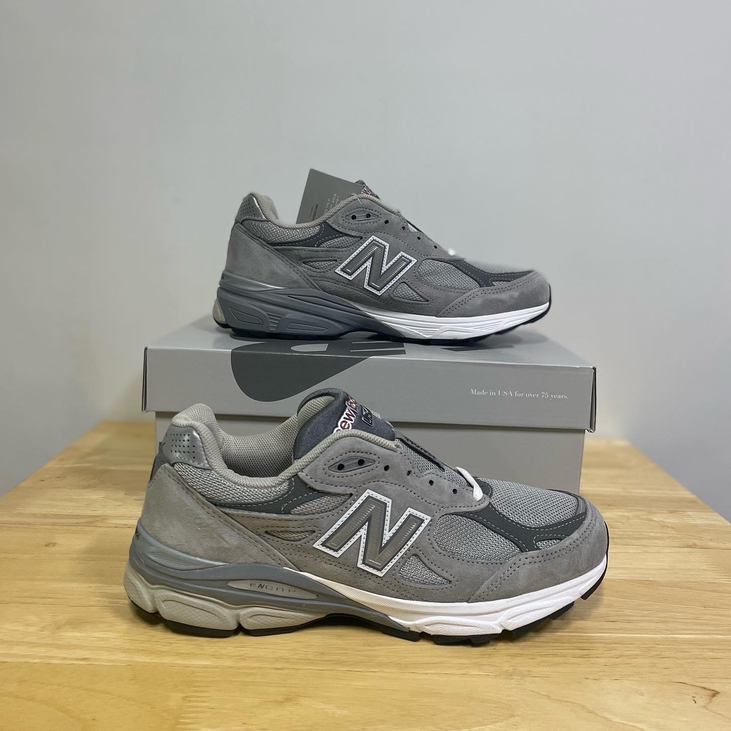 New Balance 990v3 Made in USA Grey - D Standard 착용 스타일 - 1