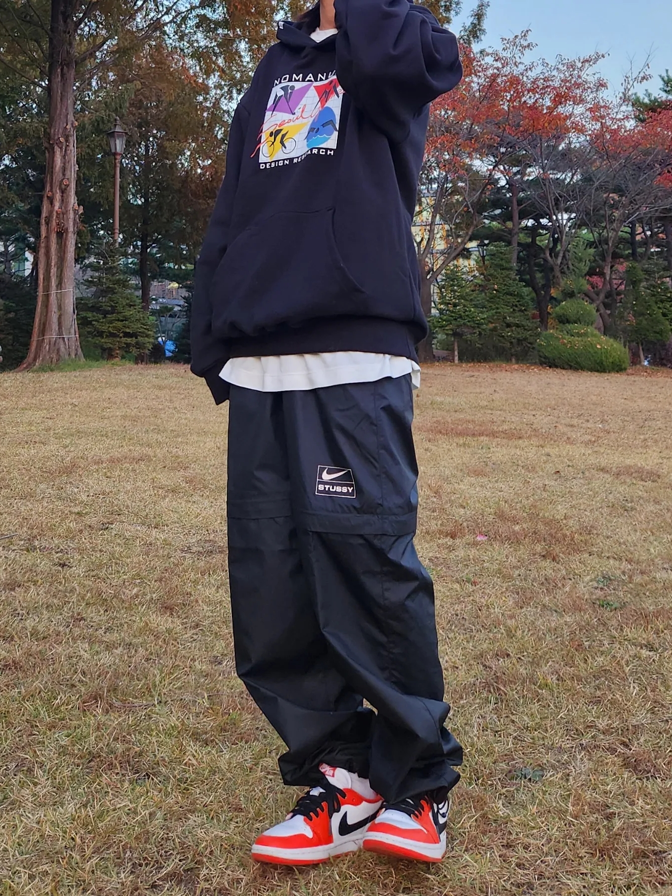 Nike x Stussy NRG FL Storm-Fit Pants Black (DO7170-010), Nike x Stussy NRG FL Storm-Fit Pants Black (DO7171-010) 착용 스타일 - 2