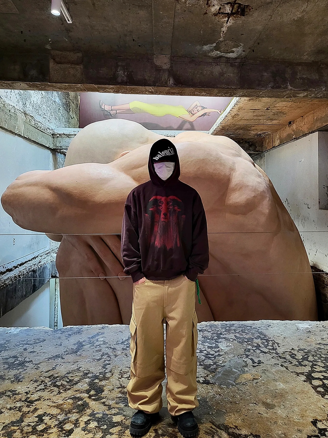 Undermycar Perdition Oglavaeil Hoodie Ox Blood - 22FW 착용 스타일 - 1