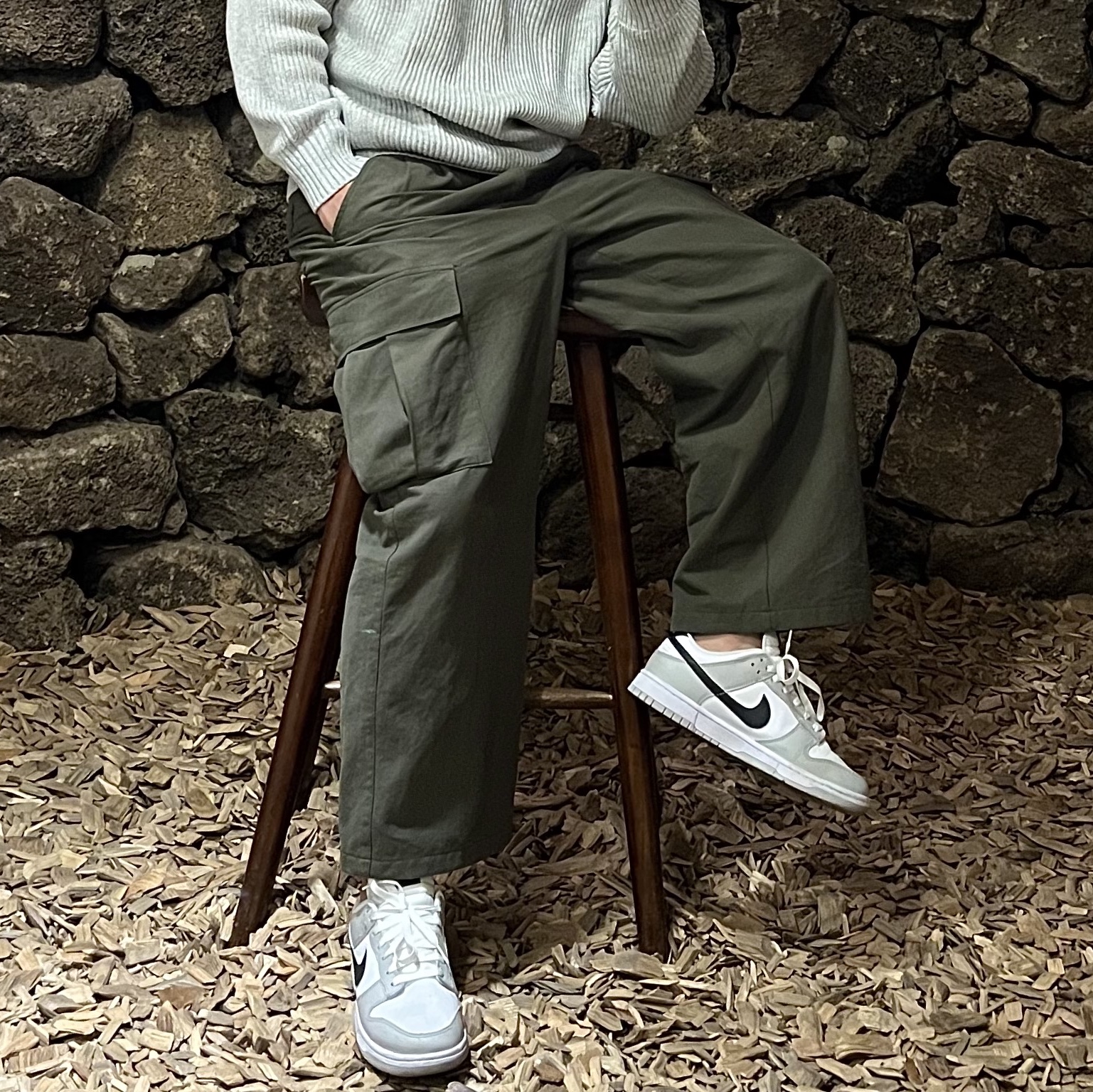 Nike Dunk Low Retro SE Jackpot Grey Fog 착용 스타일