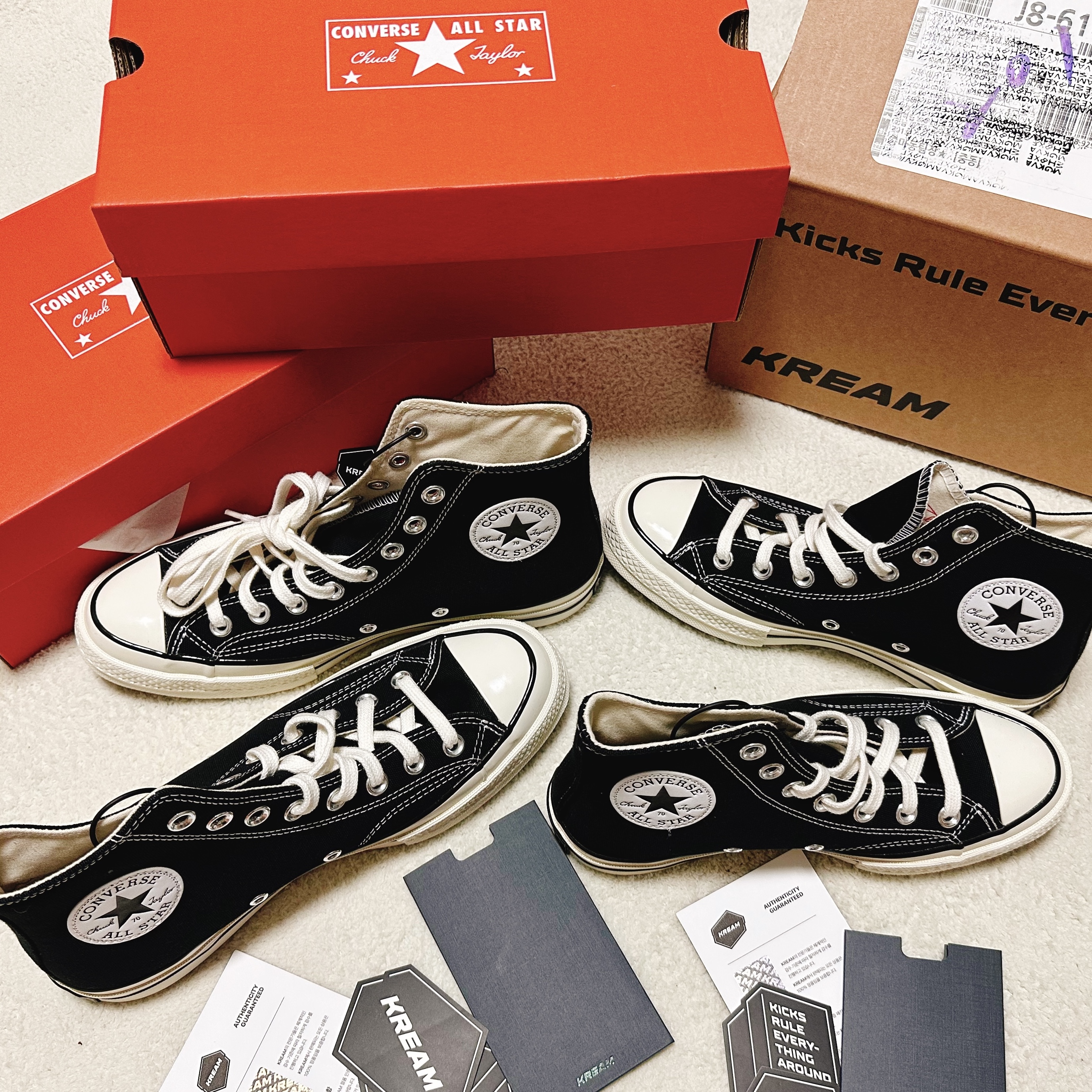 Converse Chuck 70 Hi Black 착용 스타일