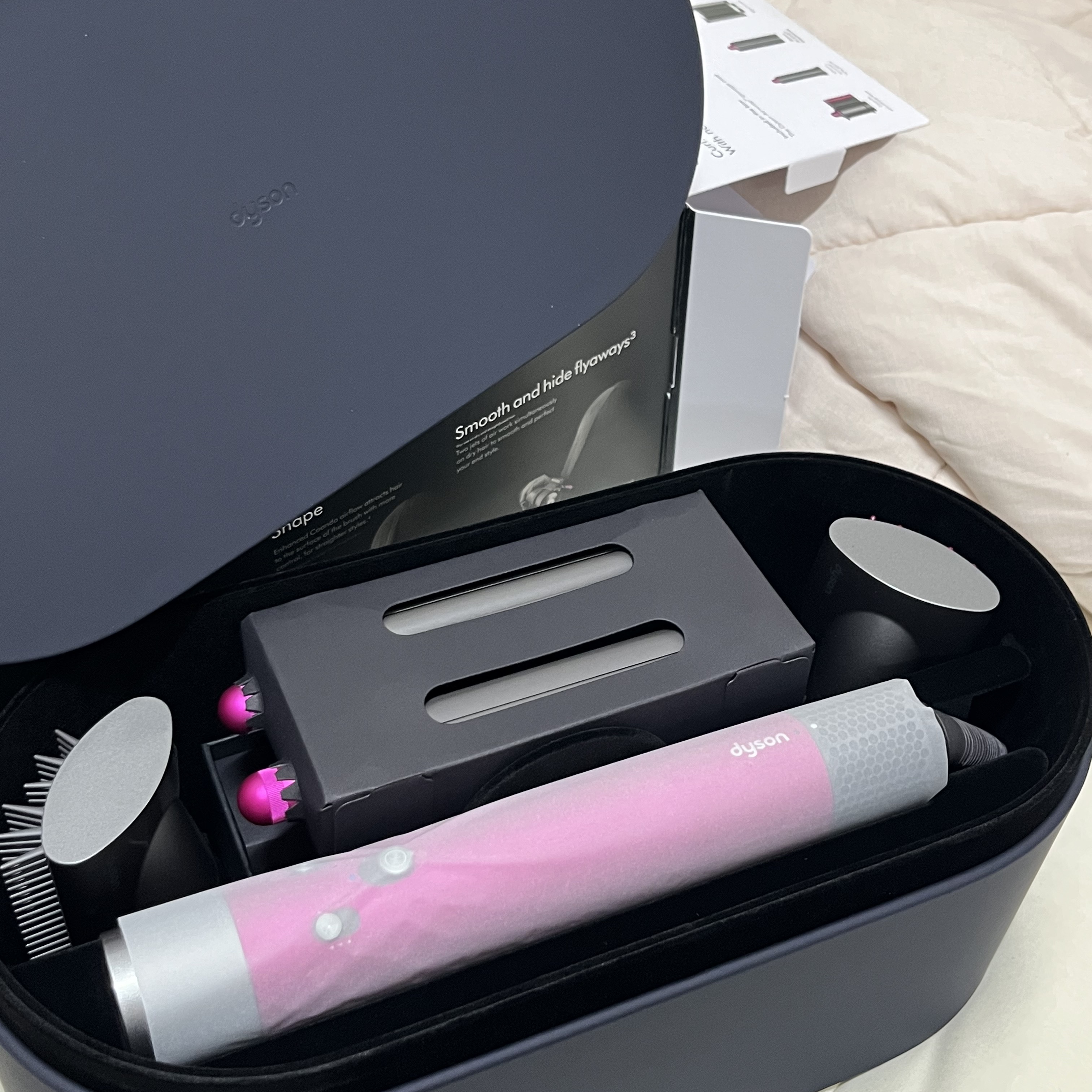Dyson Airwrap Multi Styler Complete Long Fuchsia Nickel (Korean Ver.) 착용 스타일