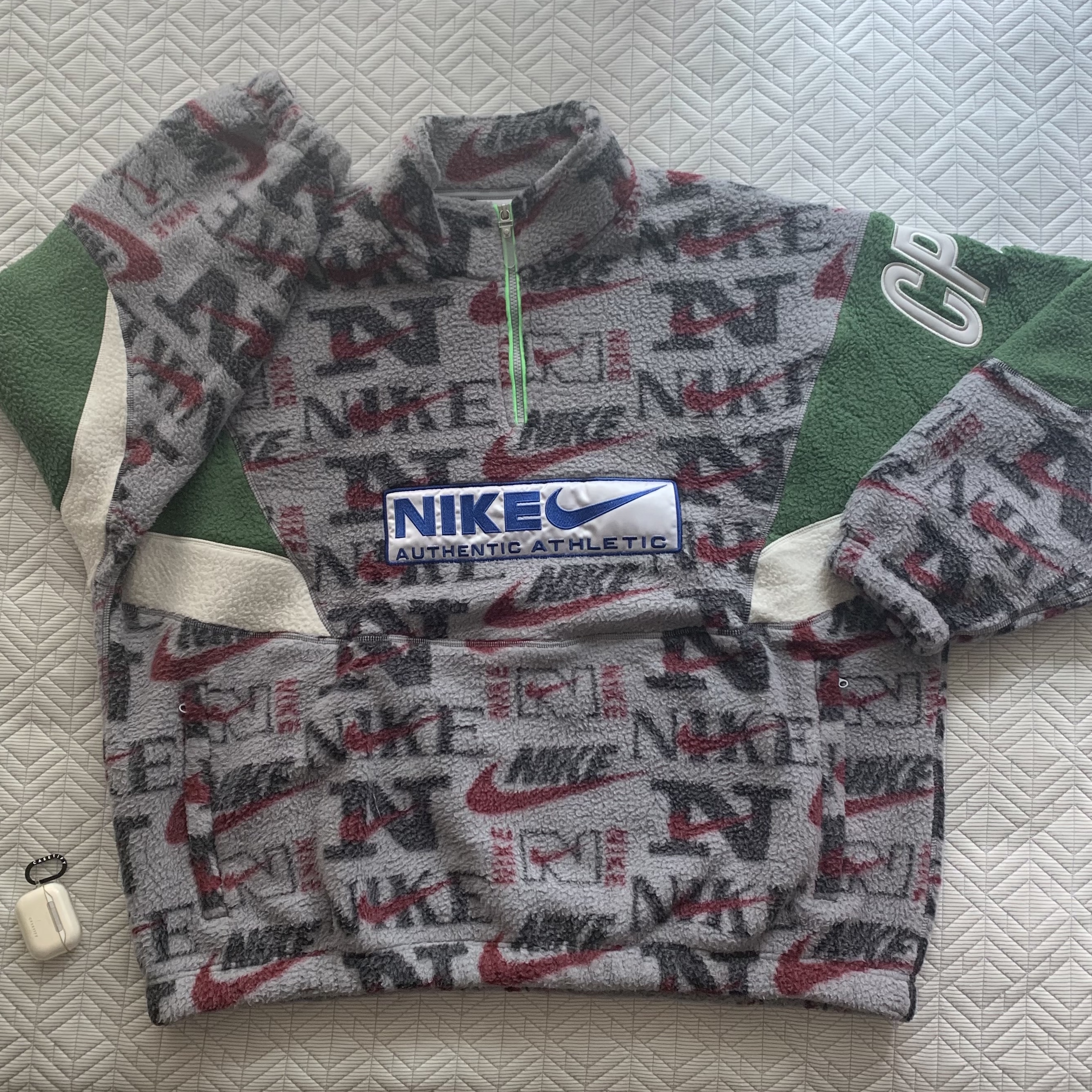 Nike x Cactus Plant Flea Market Quarter Zip Top Jacket Grey - US/EU 착용 스타일 - 1