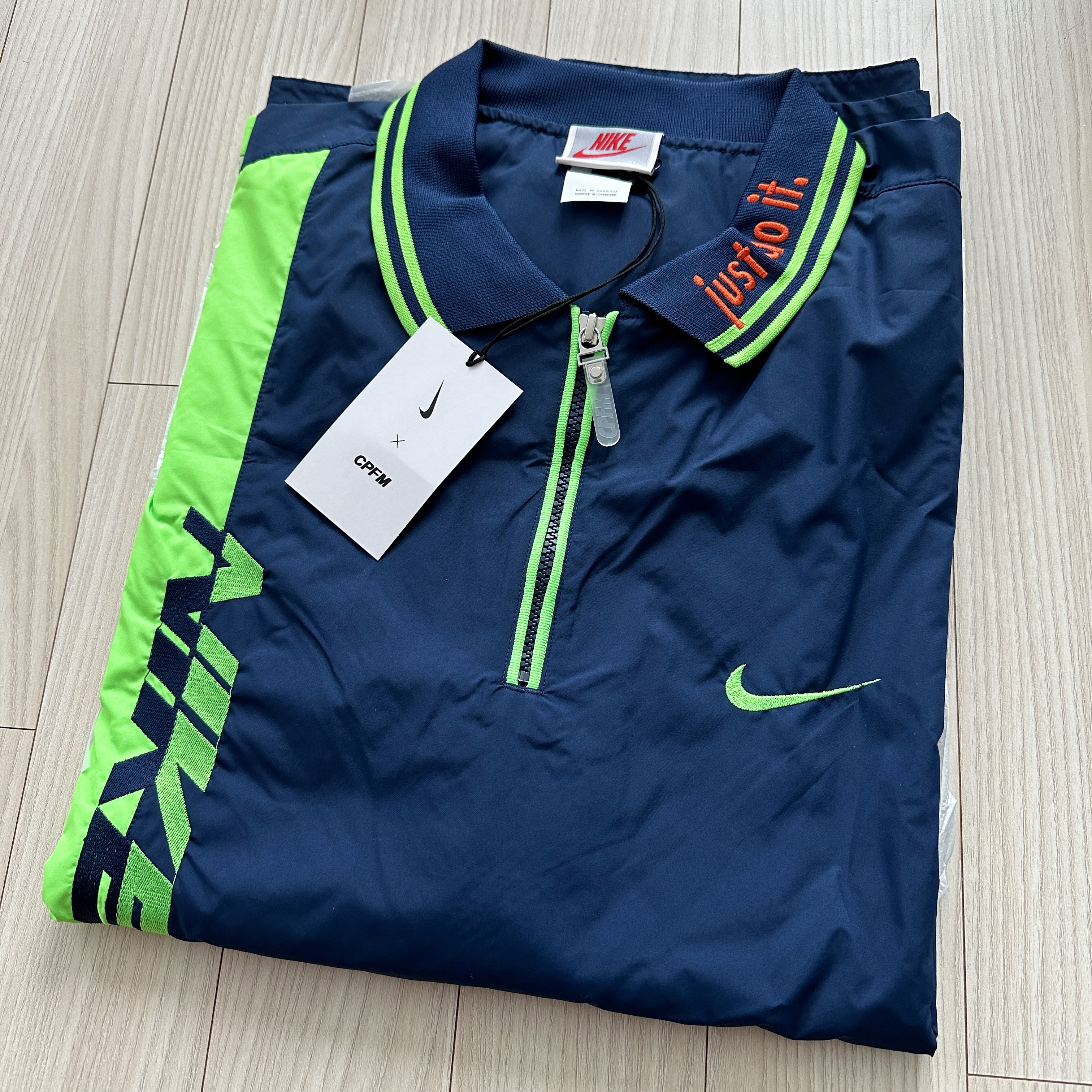 Nike x Cactus Plant Flea Market Short Sleeve Polo Midnight Navy - US/EU 착용 스타일
