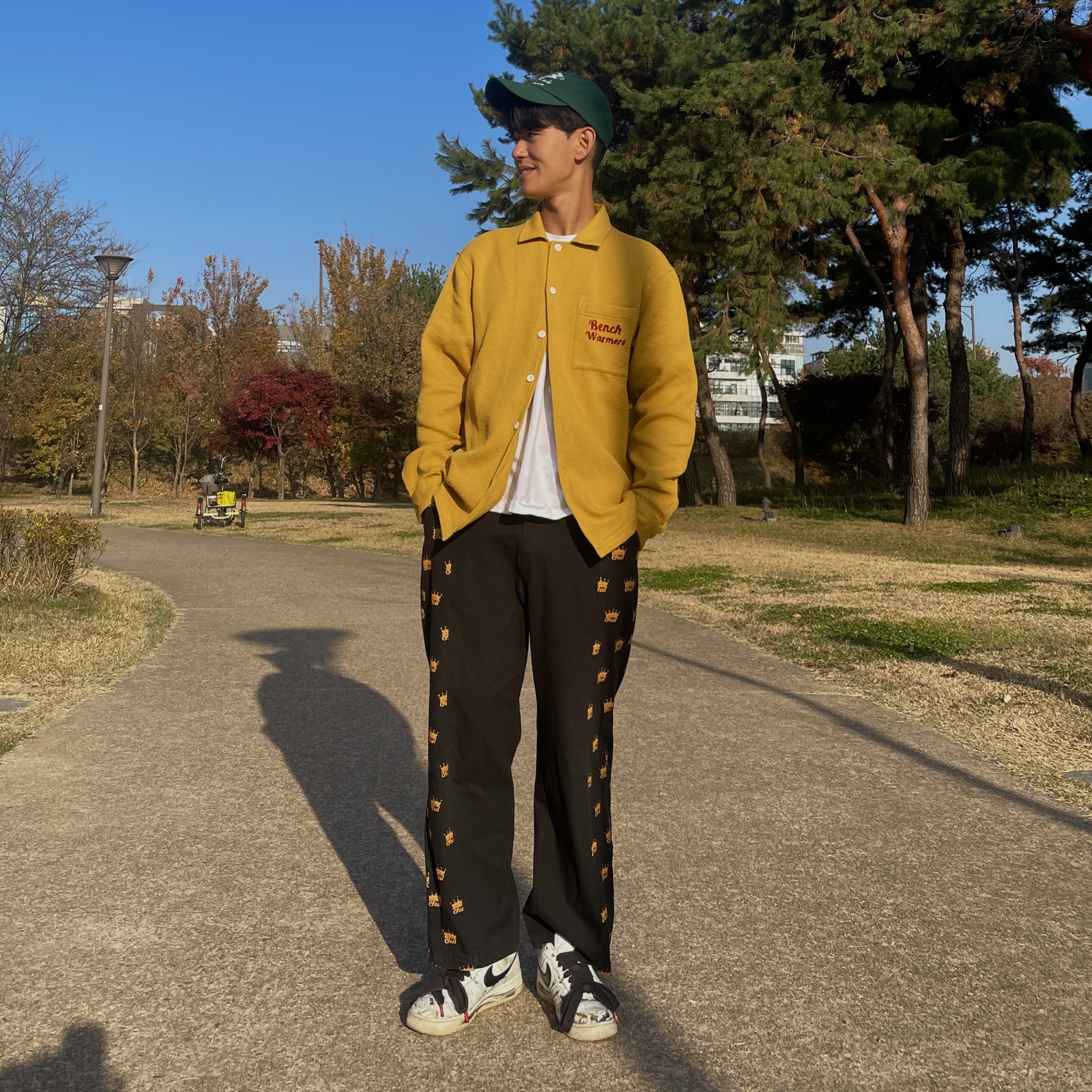 Nike x Peaceminusone Air Force 1 Low Para-Noise 2.0 착용 스타일 - 3