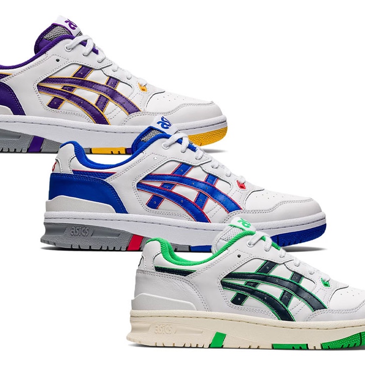 Asics EX89 White Gentry Purple, Asics EX89 White French Blue 착용 스타일 - 2