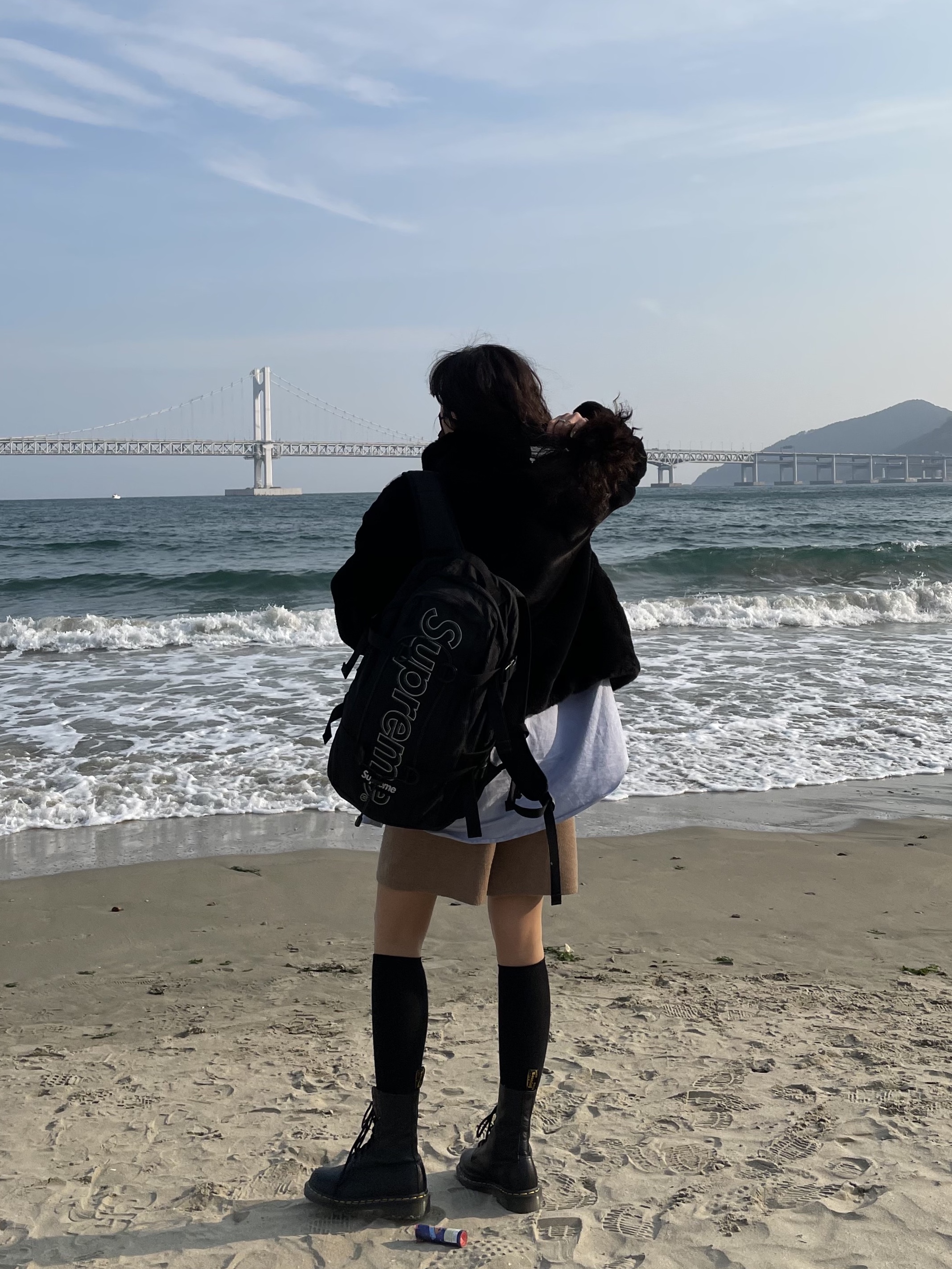 Supreme Backpack Black - 18FW 착용 스타일