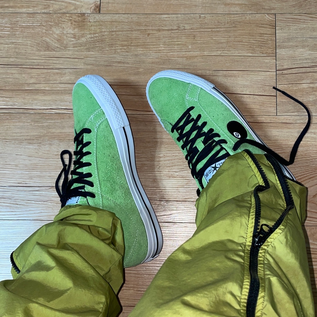 Converse x Stussy One Star Pro Ox 8 Ball Green 착용 스타일 - 1