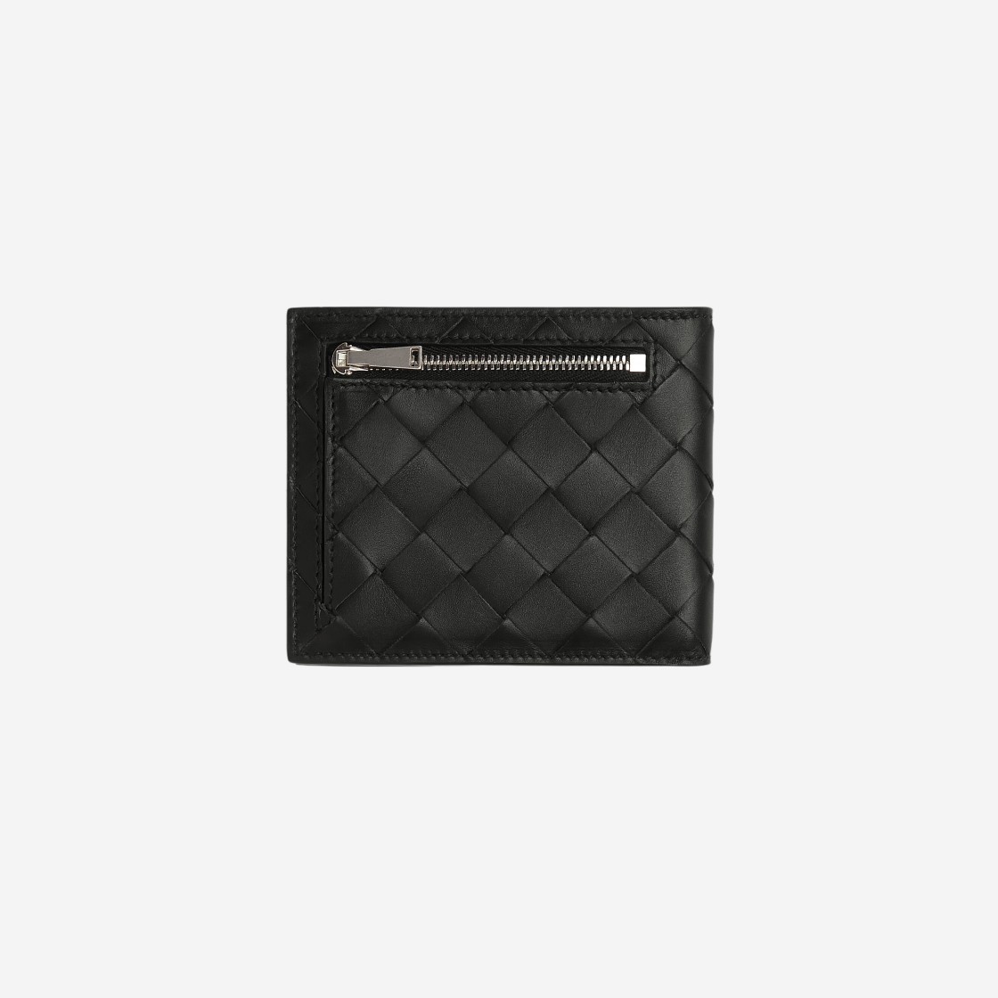 Bottega Veneta Bi-Fold Wallet with Exterior Pocket Black 상세 이미지 3