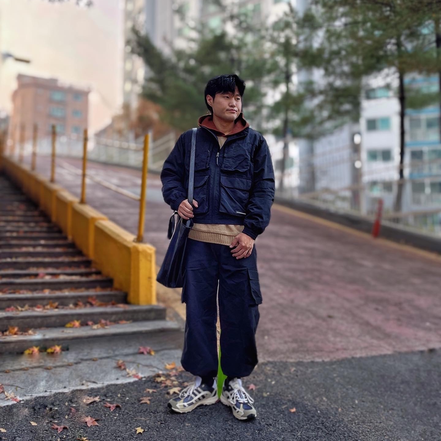 Adidas x Song for the Mute Shadowturf Core Black 착용 스타일 - 1