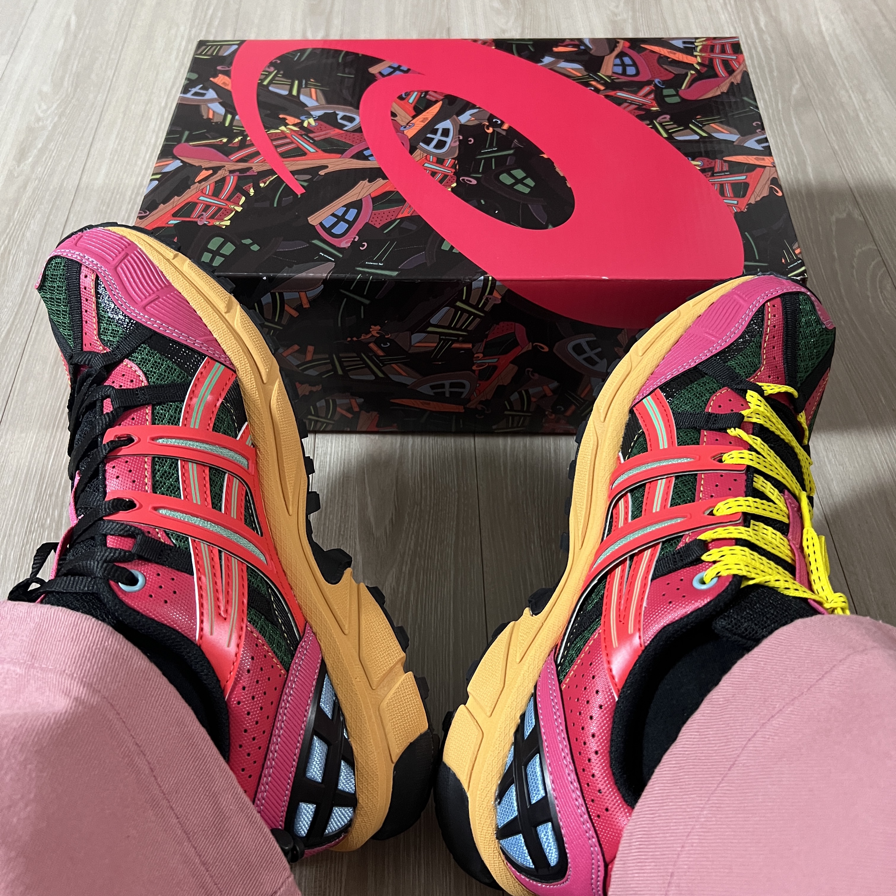 Asics x Andersson Bell Gel-Sonoma 15-50 Bright Rose Evergreen 착용 스타일