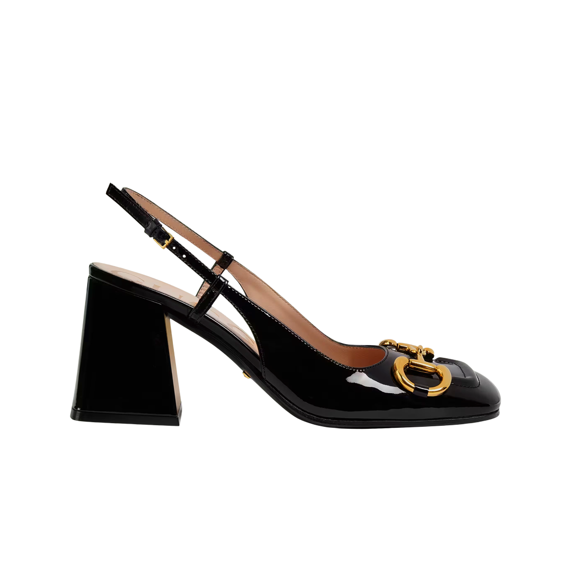 (W) 구찌 홀스빗 미드힐 슬링백 블랙((W) Gucci Horsebit Mid-Heel Slingback Black) - 1