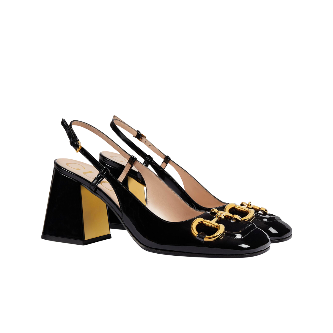 (W) 구찌 홀스빗 미드힐 슬링백 블랙((W) Gucci Horsebit Mid-Heel Slingback Black) - 2
