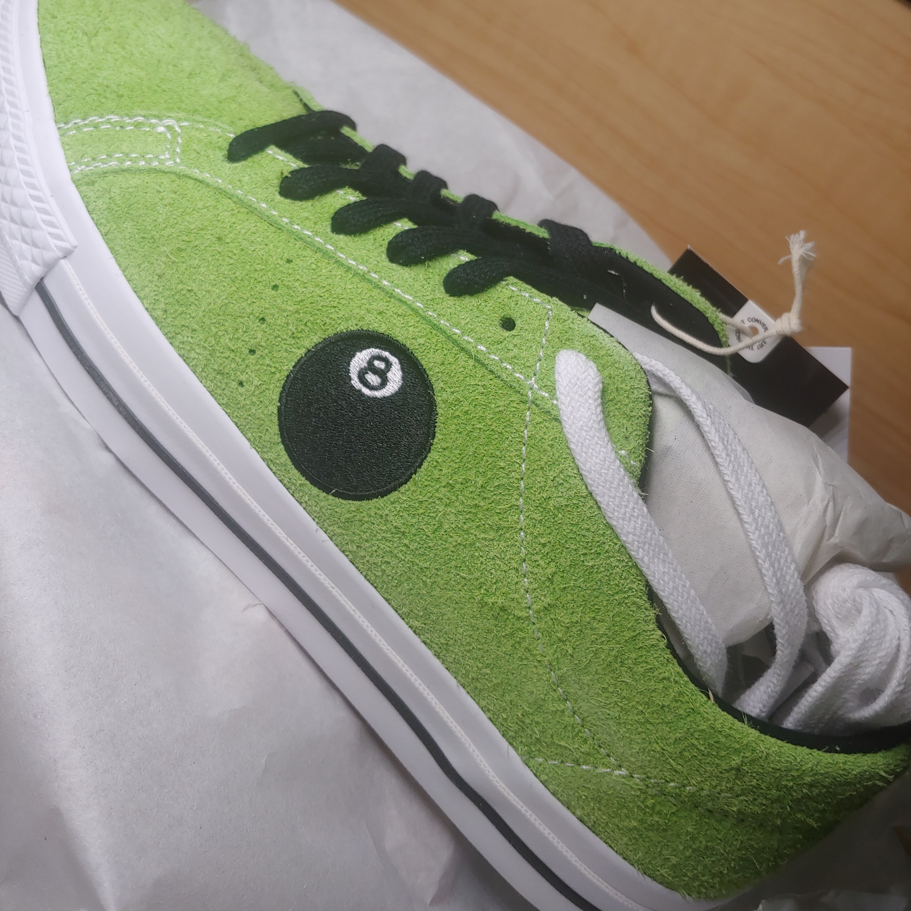 Converse x Stussy One Star Pro Ox 8 Ball Green 착용 스타일