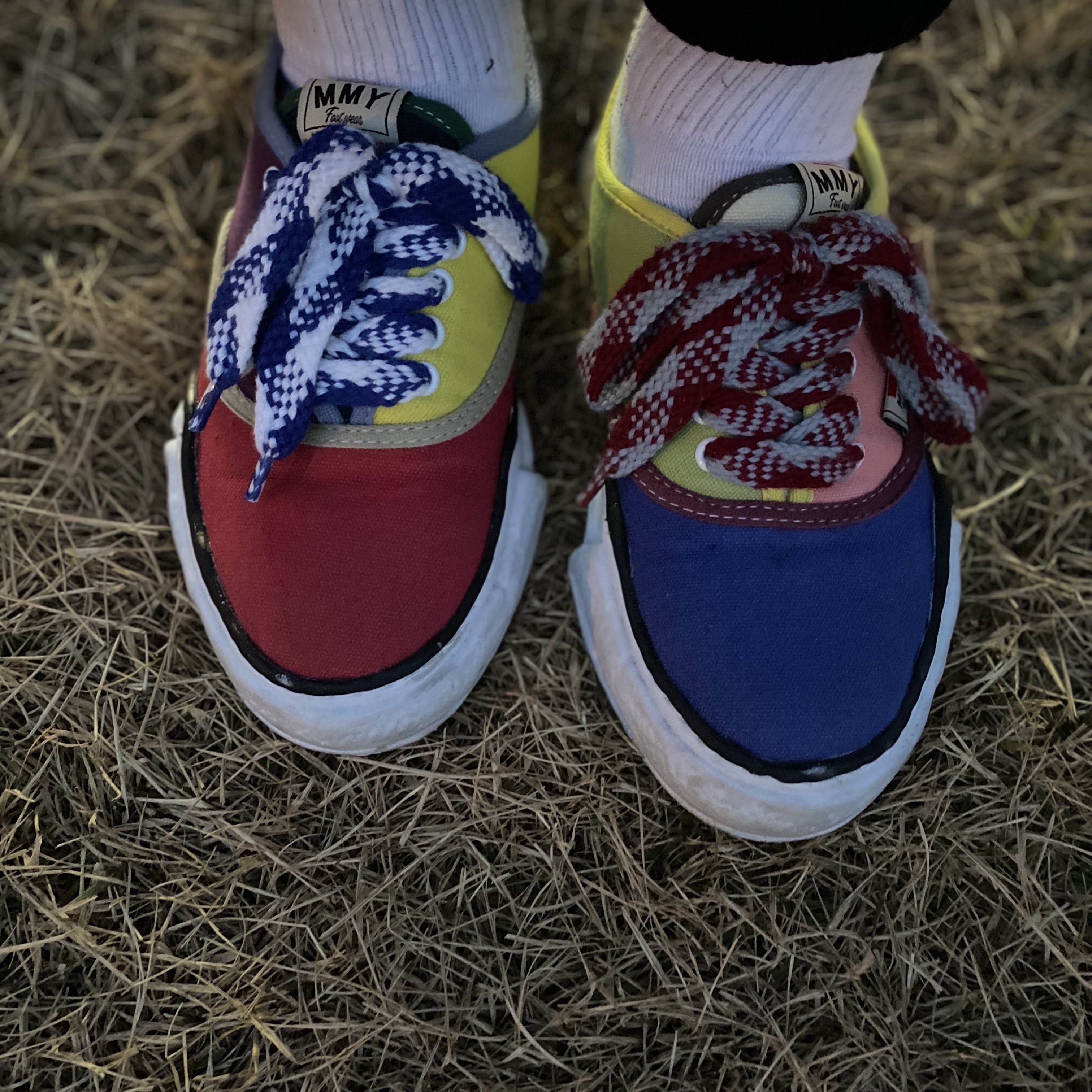 Gallery Dept. x Lanvin Painted Cap Black, Maison Mihara Yasuhiro Baker Canvas Low Multicolor 착용 스타일 - 5
