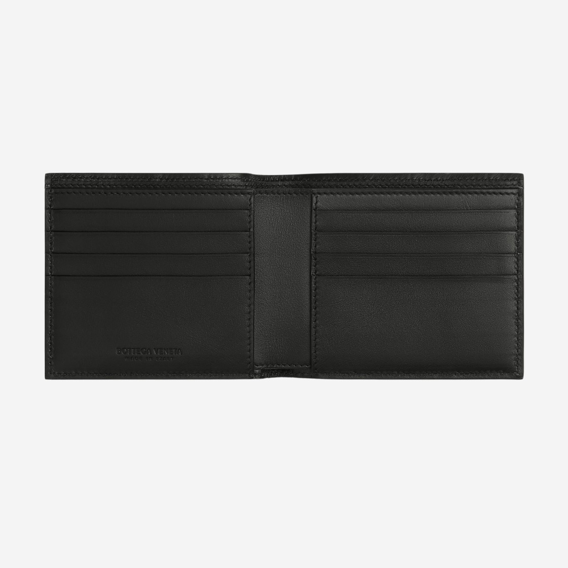 Bottega Veneta Bi-Fold Wallet with Exterior Pocket Black 상세 이미지 2