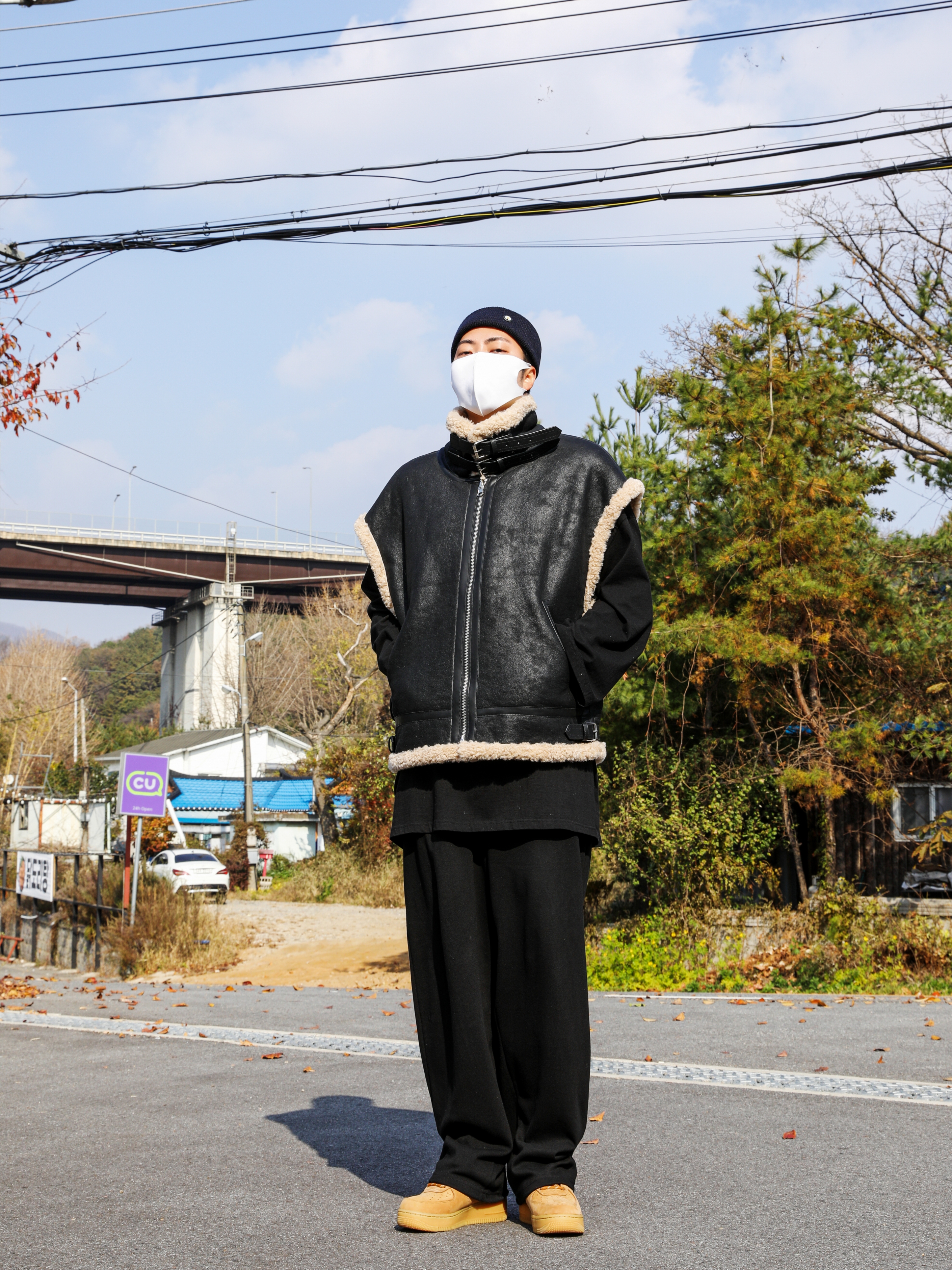 Nike Air Force 1 '07 WB Flax 착용 스타일 - 2