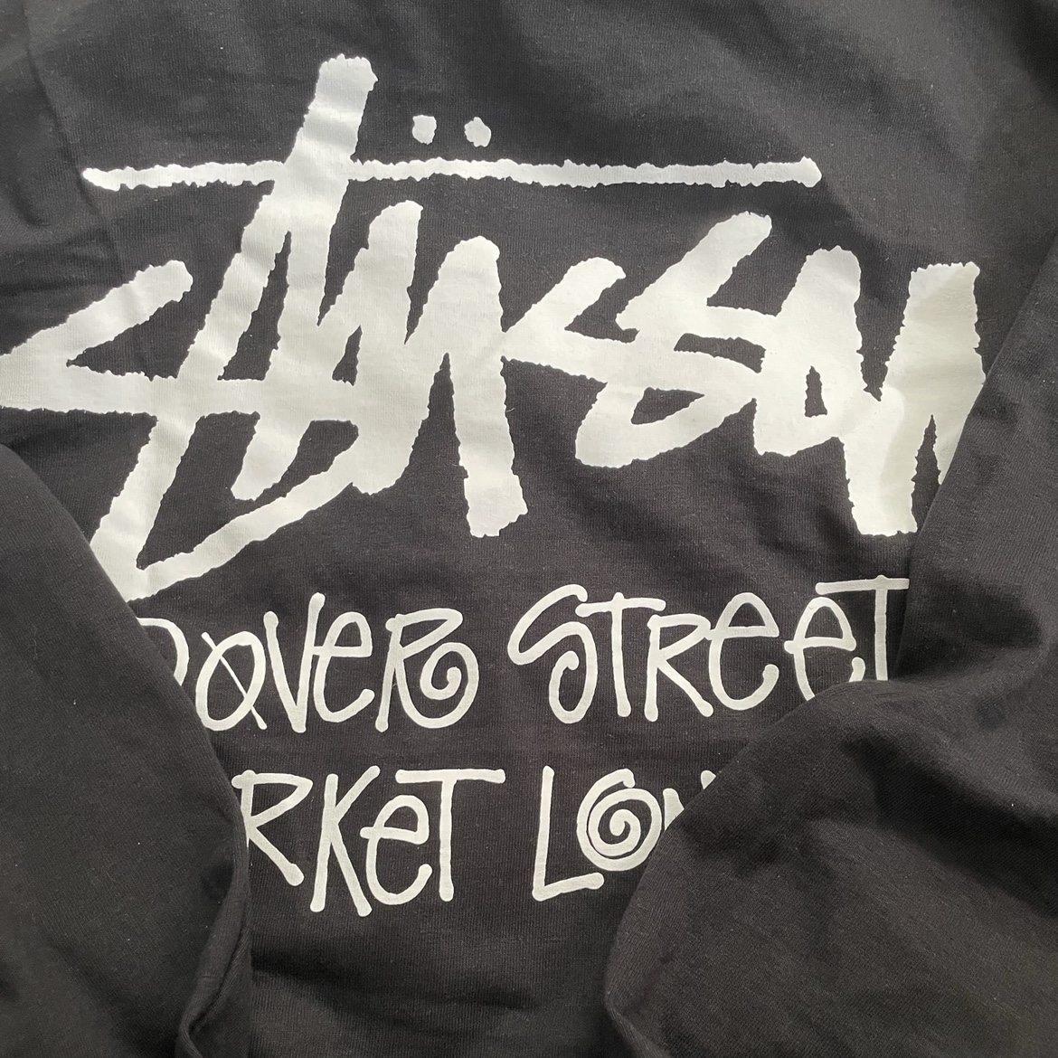 Stussy Stock DSM London LS T-Shirt Black 착용 스타일 - 1
