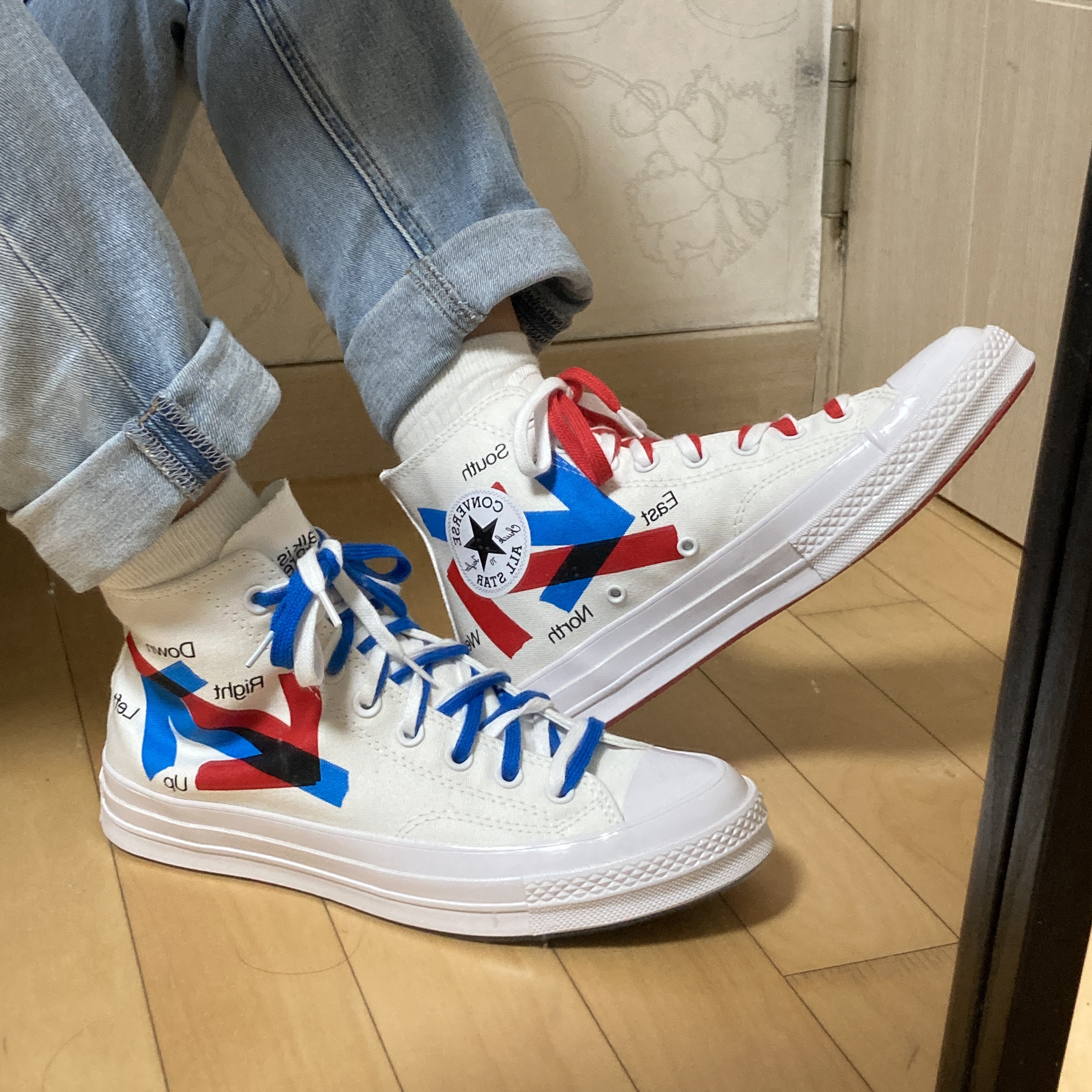 Converse x Patta x Experimental Jetset Chuck 70 High White 착용 스타일 - 1