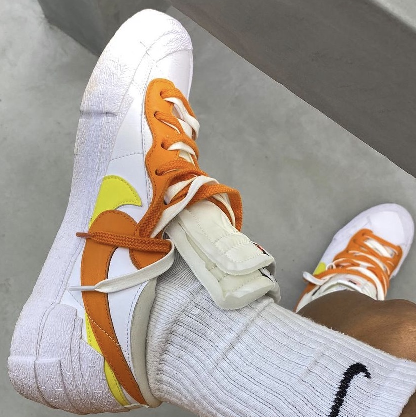Nike x Sacai Blazer Low Magma Orange 착용 스타일