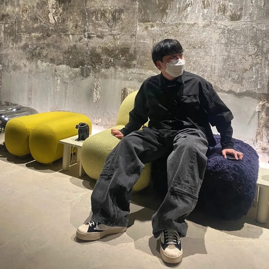 Y-3 Yohji Star Cloud White Bold Blue 착용 스타일