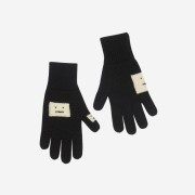Acne Studios Knitted Gloves Black Oatmeal Melange