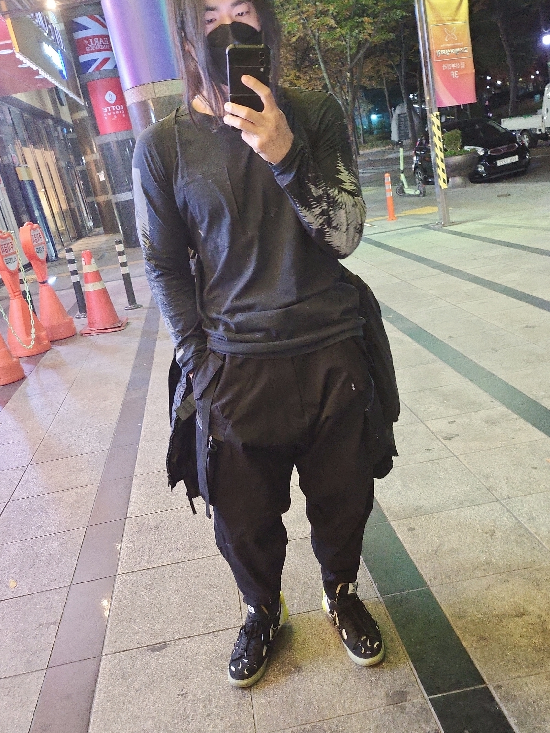 Nike x Acronym Blazer Low Black 착용 스타일